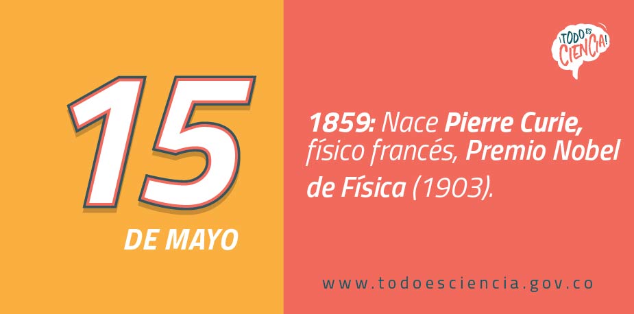 15 de mayo de 1859: Nace Pierre Curie, Premio Nobel de Física en 1903