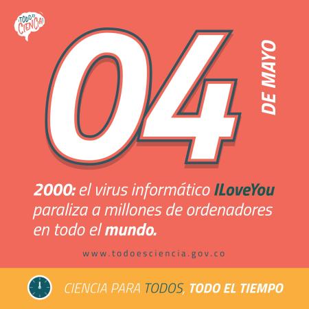 04 de mayo de 2000: el virus ILoveYou paraliza computadores