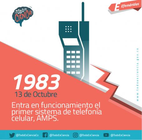 en 1983 entra en funcionamiento el primer celular