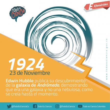 Efemérides: 23 de noviembre de 1924 - Galaxia Andrómeda