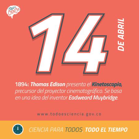 14 de abril 1894: Thomas Edison presenta el kinetoscopio