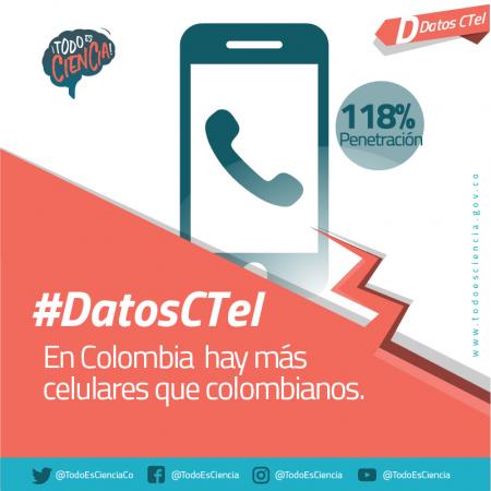 En Colombia hay más celulares que colombianos